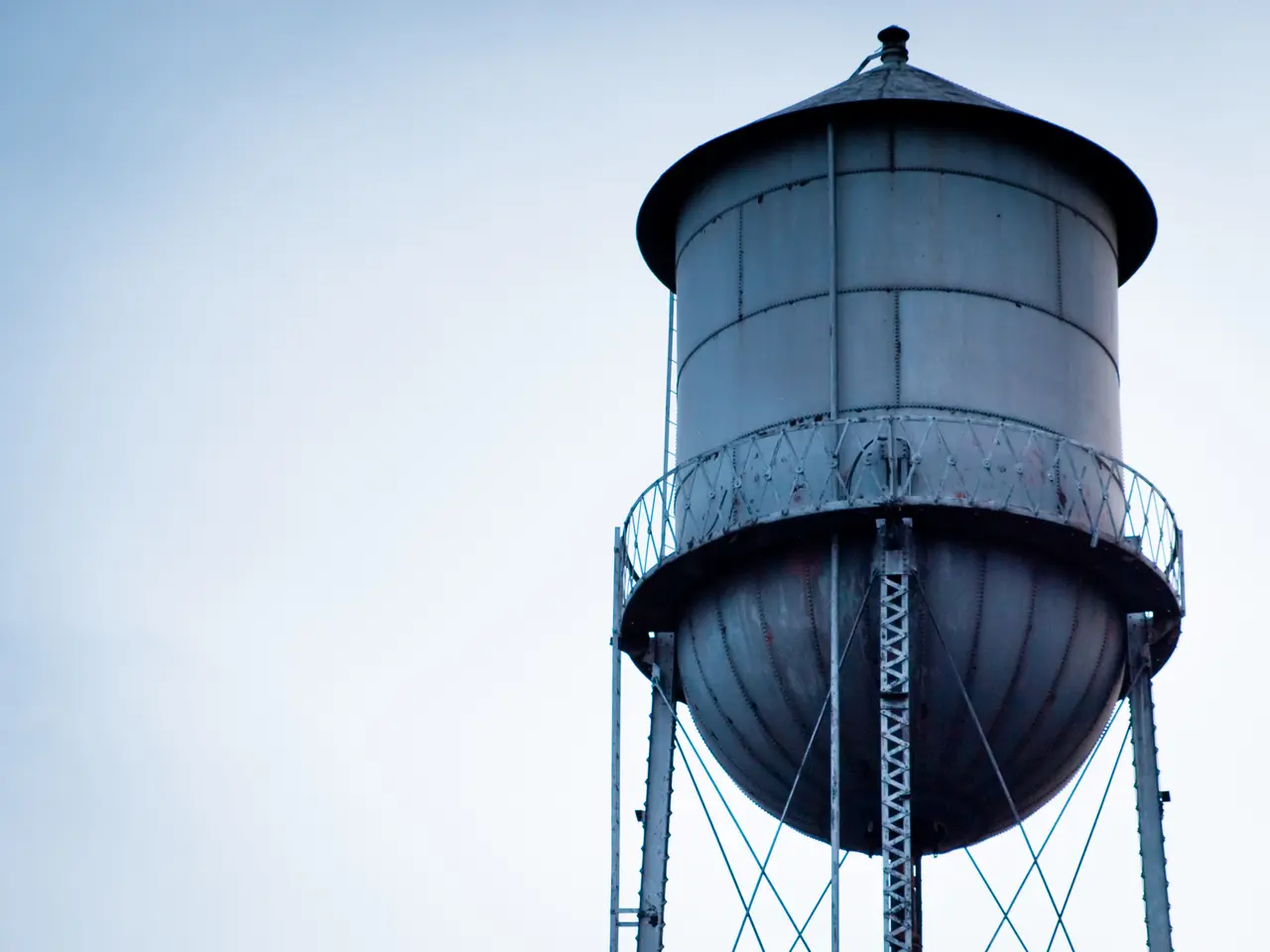 A small town water tower